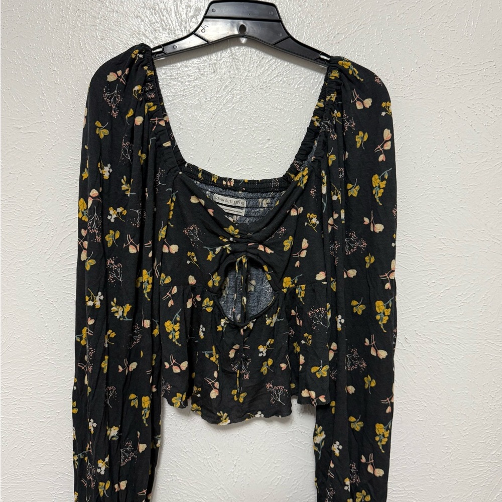 Urban Outfitters Black Floral Blouse